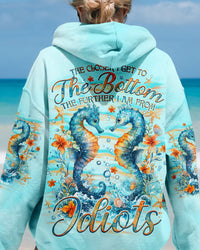 THE CLOSER I GET TO THE BOTTOM SEAHORSE ALL OVER PRINT - TLNO1309243