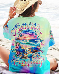 SALTWATER HEALS EVERYTHING TURTLE ALL OVER PRINT - TLNO1305243