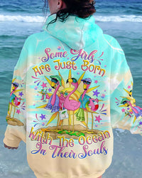 SOME GIRLS ARE JUST BORN FLAMINGO ALL OVER PRINT - TLNO0603245