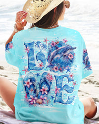 LOVE DOLPHIN FLIP FLOPS ALL OVER PRINT - TLNO1304242