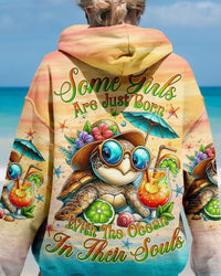 SOME GIRLS ARE JUST BORN TURTLE ALL OVER PRINT - TLNO0803243