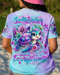 SALTWATER HEALS EVERYTHING TURTLE ALL OVER PRINT - TLNO0207244