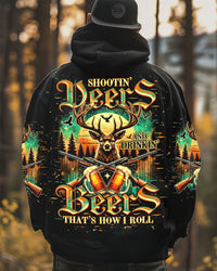 SHOOTING DEERS AND DRINKING BEERS ALL OVER PRINT - TLNO2201252