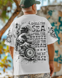 SMELL THE SEA FEEL THE BREEZE COMPASS WAVES  ALL OVER PRINT - TLNO1303252