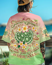 SOME GIRLS ARE JUST BORN TURTLE ALL OVER PRINT  - TLNO2703253