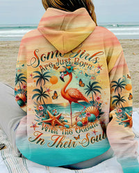 SOME GIRLS ARE JUST BORN FLAMINGO ALL OVER PRINT - TLNO2802245