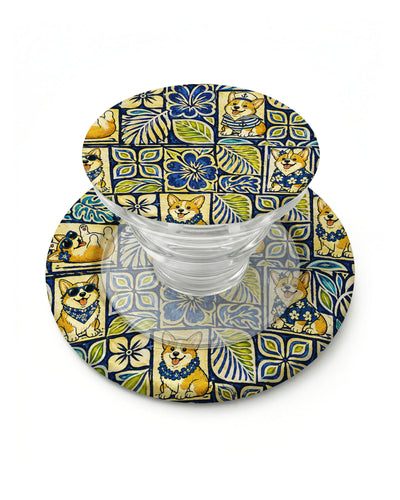 TROPICAL CORGI DOG MOSAIC MAGSAFE PHONE GRIP - TLNT2208261
