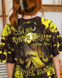 COLD AIR DARK NIGHT WARM FIRE BRIGHT STARS YELLOW TIE DYE ALL OVER PRINT - TYTM2704232