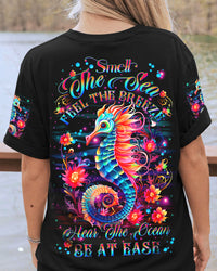 SMELL THE SEA FEEL THE BREEZE SEAHORSE ALL OVER PRINT - YHDU1707232