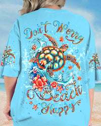 DON'T WORRY BEACH HAPPY TURTLE ALL OVER PRINT - YHDU2606243