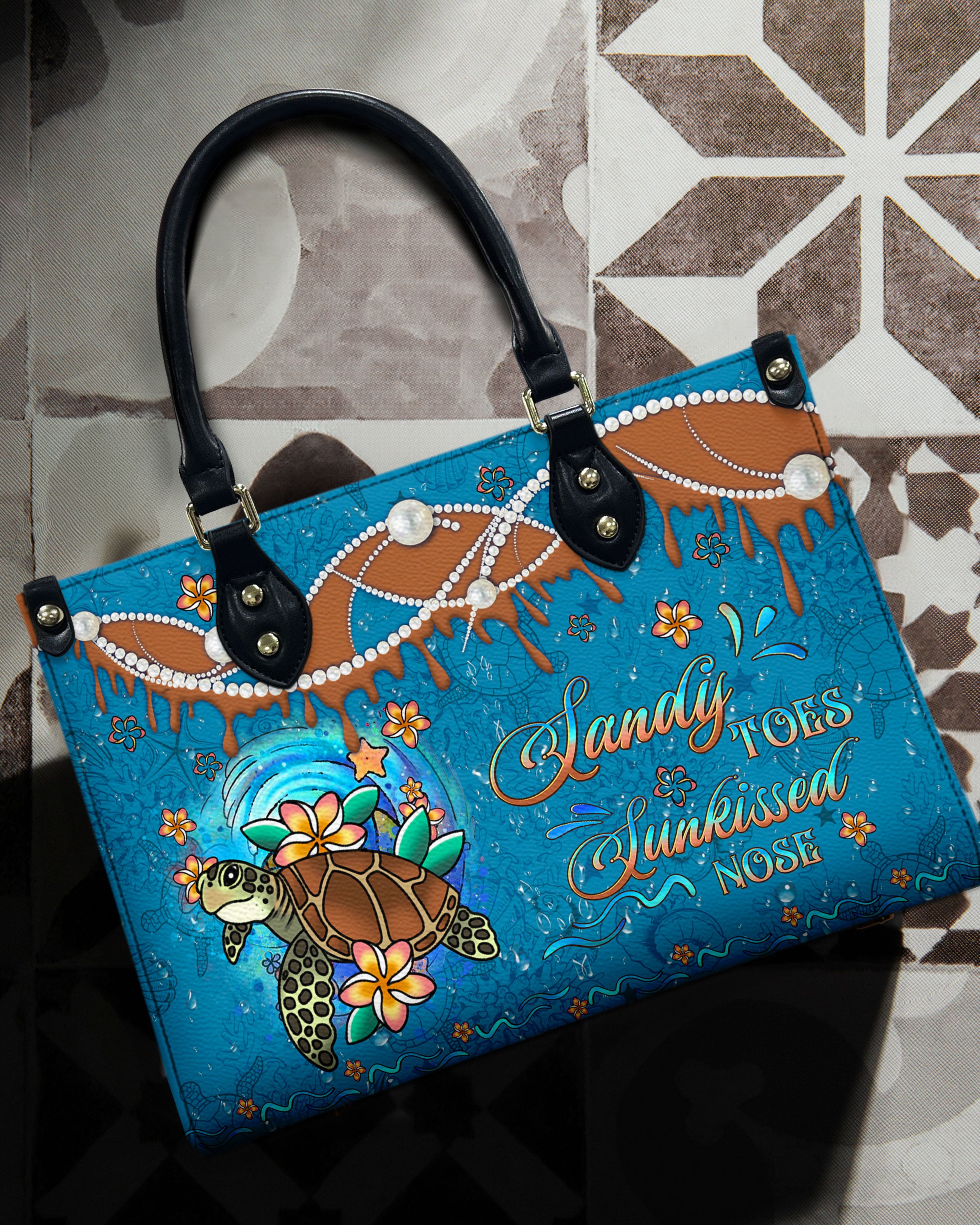 SANDY TOES SUNKISSED NOSE LEATHER HANDBAG - YHDU2703242