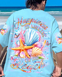 HAPPINESS IS WALKING ON THE BEACH ALL OVER PRINT - YHDU2006243