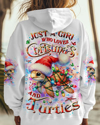 JUST A GIRL WHO LOVE CHRISTMAS AND TURTLE ALL OVER PRINT - YHDU2410242