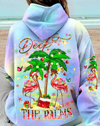 DECK THE PALMS FLAMINGO CHRISTMAS ALL OVER PRINT - YHDU111233