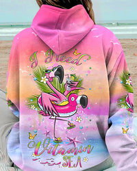 I NEED VITAMIN SEA FLAMINGO ALL OVER PRINT - YHDU1809234