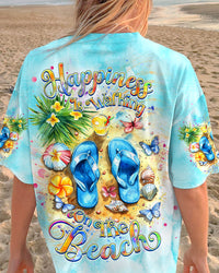 HAPPINESS IS WALKING ON THE BEACH ALL OVER PRINT - YHDU2705241