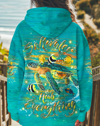SALTWATER HEALS EVERYTHING TURTLE ALL OVER PRINT - YHDU2409243