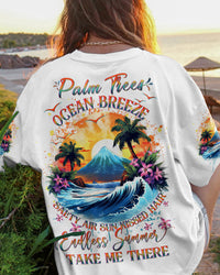 PALM TREES OCEAN BREEZE ALL OVER PRINT - YHDU1906231