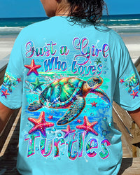 JUST A GIRL WHO LOVES TURTLES ALL OVER PRINT - YHDU0606242