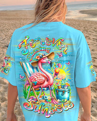 FOREVER CHASING SUNSETS FLAMINGO ALL OVER PRINT - YHDU1006242