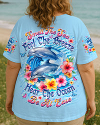 SMELL THE SEA FEEL THE BREEZE DOLPHIN ALL OVER PRINT - YHDU2805254