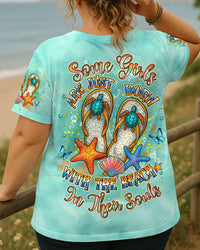 SOME GIRLS ARE JUST BORN FLIP FLOPS ALL OVER PRINT - YHDU1405252