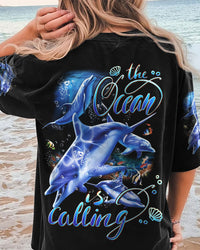 THE OCEAN IS CALLING ALL OVER PRINT - YHDU3105231