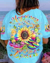 HAPPINESS IS WALKING ON THE BEACH ALL OVER PRINT - YHDU0807244