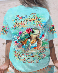 SOME GIRLS ARE JUST BORN TURTLE ALL OVER PRINT - YHDU1404252