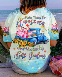 MAKE TODAY SO AWESOME FLAMINGO ALL OVER PRINT - YHDU0208231