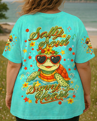 SALTY SOUL SUNNY HEART TURTLE ALL OVER PRINT - YHDU2006254