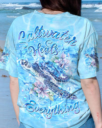 SALTWATER HEALS EVERYTHING TURTLE ALL OVER PRINT - YHDU2905243
