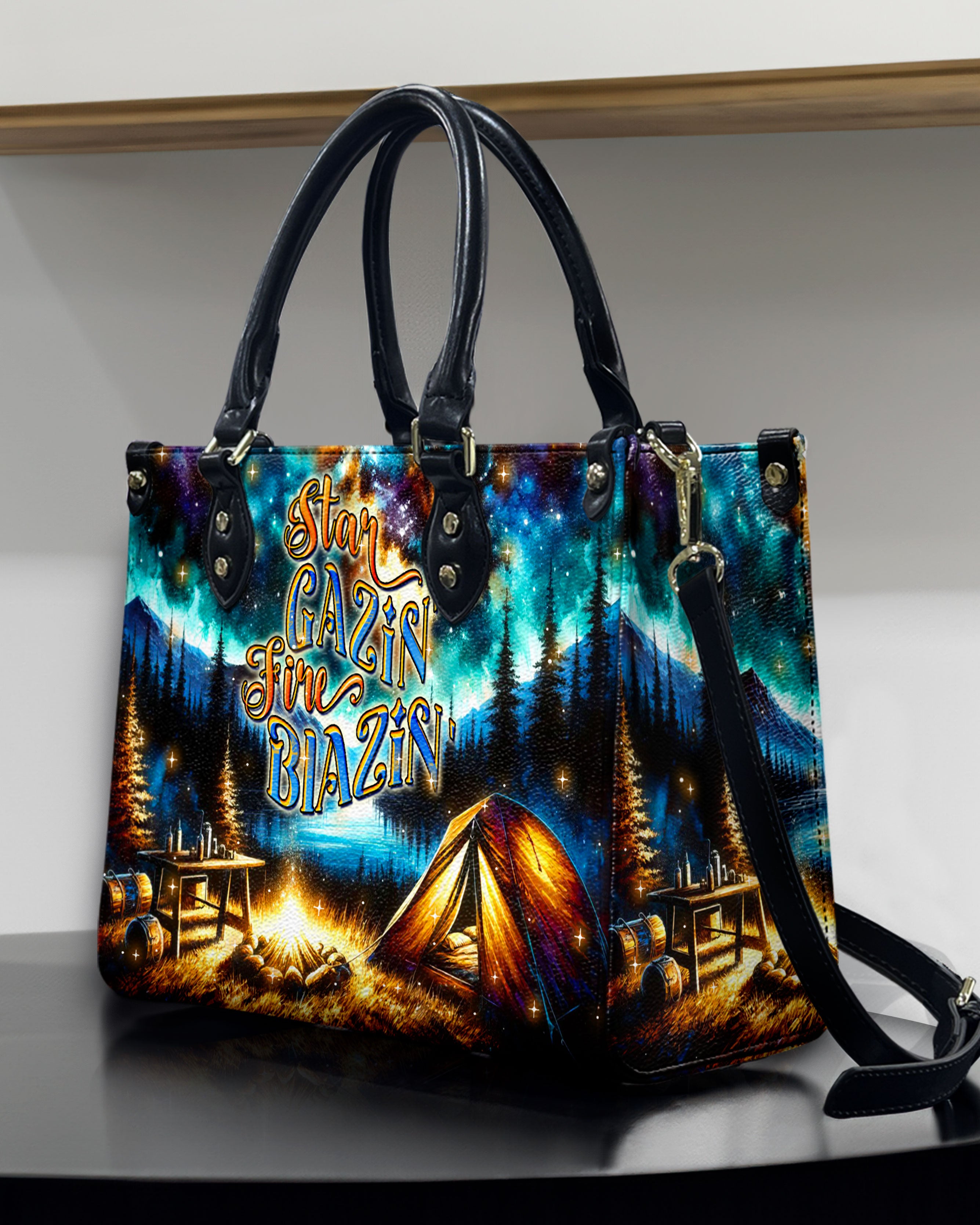 STAR GAZIN' FIRE BLAZIN' LEATHER HANDBAG - YHDU1807241