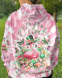 IT'S 5 O'CLOCK SOMEWHERE FLAMINGO ST PATRICK'S DAY ALL OVER PRINT - YHDU2501244