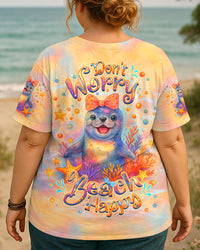 DON'T WORRY BEACH HAPPY SEAL ALL OVER PRINT - YHDU1906253
