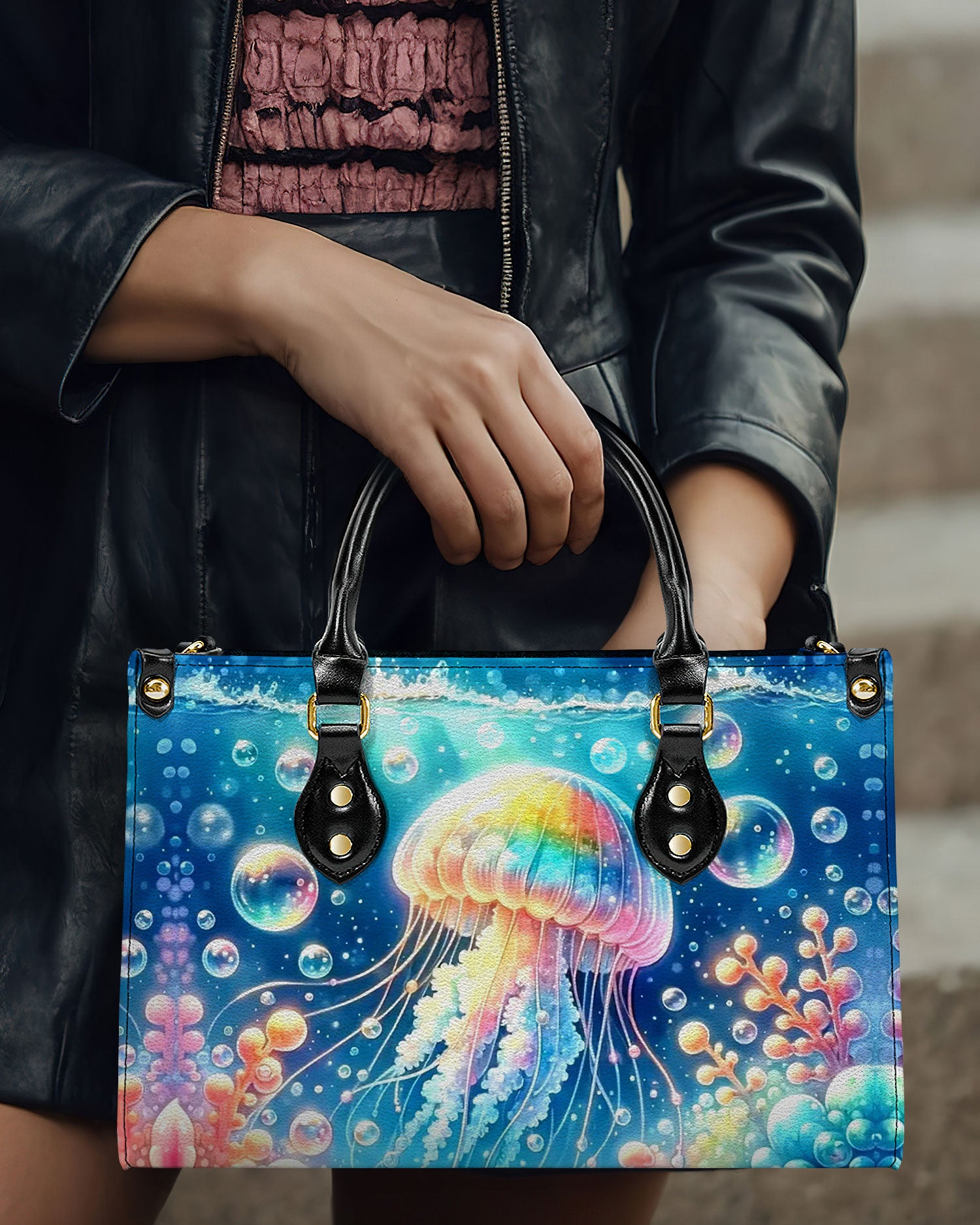 AS FREE AS THE OCEAN LEATHER HANDBAG - YHDU1207242