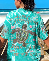 LIVE IN THE SUNSHINE SWIM IN THE SEA TURTLE ALL OVER PRINT - YHLN1907232