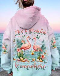 IT'S 5 O'CLOCK SOMEWHERE FLAMINGO ALL OVER PRINT - YHLN1203242