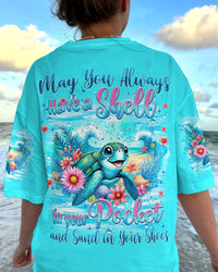 A SHELL IN YOUR POCKET AND SAND IN YOUR SHOES TURTLE ALL OVER PRINT - TYTM0406245
