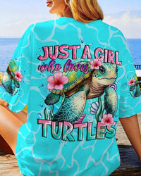 JUST A GIRL WHO LOVES TURTLES ALL OVER PRINT - TYTM1607243