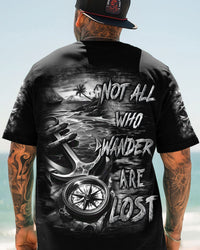 NOT ALL WHO WANDER ARE LOST ANCHOR COMPASS ALL OVER PRINT - YHLN0904252