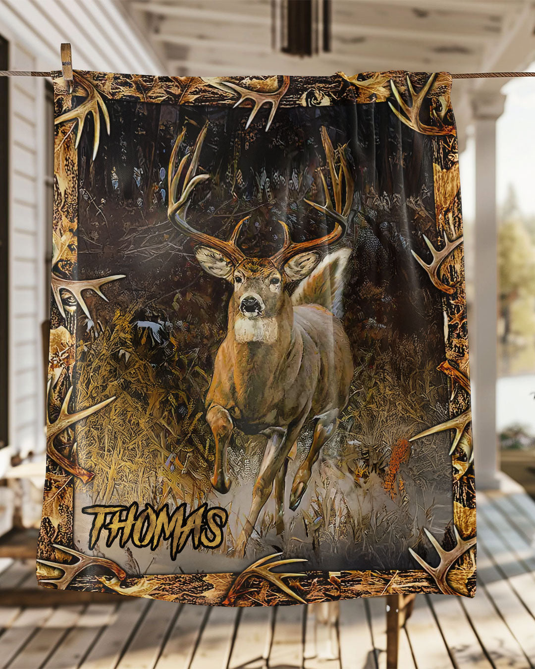 PERSONALIZED DEER LOVER FLEECE BLANKET  - TLNZ2502253