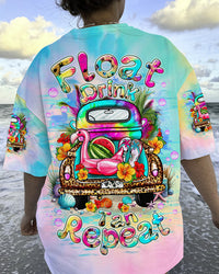 FLOAT DRINK TAN REPEAT ALL OVER PRINT - TLNZ0203241