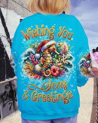 SEAS AND GREETINGS SEAHORSE CHRISTMAS ALL OVER PRINT - TLNZ3010233