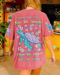 SMELL THE SEA FEEL THE BREEZE TURTLE ALL OVER PRINT - TLNZ1207232