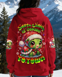 SANTA CLAUS IS COMING TURTLE CHRISTMAS ALL OVER PRINT - TYQY1211254