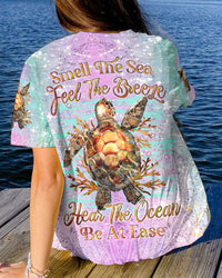 SMELL THE SEA FEEL THE BREEZE TURTLE ALL OVER PRINT - YHLN0408234