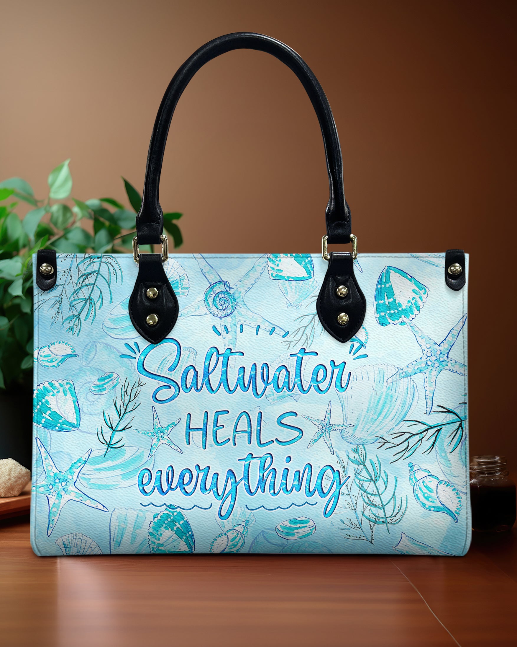 SALTWATER HEALS EVERYTHING LEATHER HANDBAG - TYQY2603242