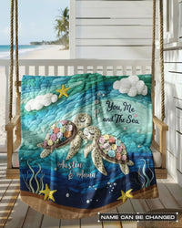 YOU ME AND THE SEA COUPLE FLEECE BLANKET - YHLN2301263