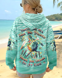 SMELL THE SEA FEEL THE BREEZE TURTLE ALL OVER PRINT - YHHG0502262